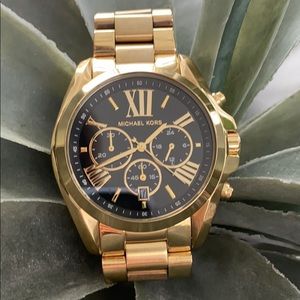 EUC Michael Kors Bradford Goldtone Watch 41mm!!